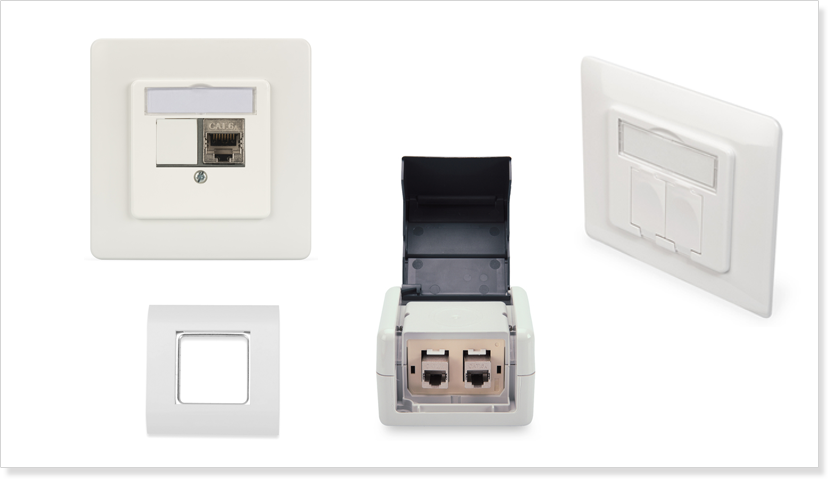 integrated dust cover plastic label field suitable for installation in trunking, flush and surface